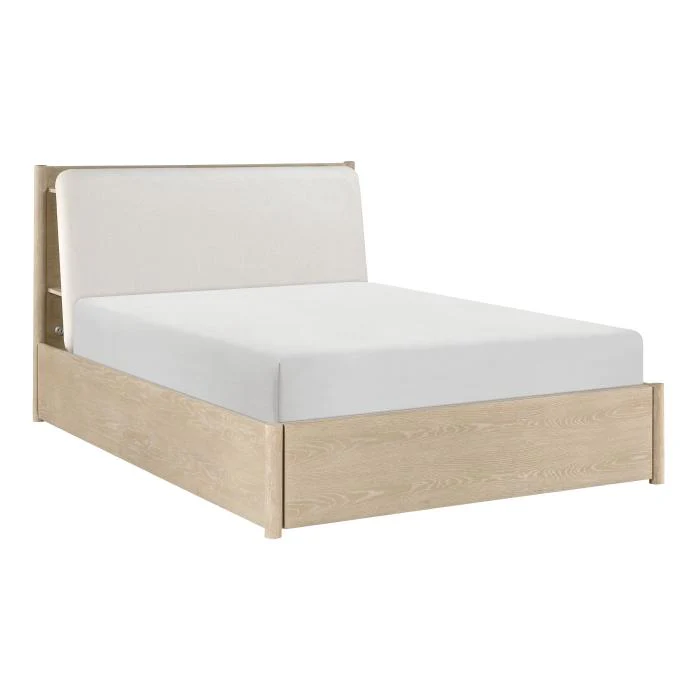 1313N-1-Bedroom (3) Queen Platform Bed with Footboard Storage - Image 2