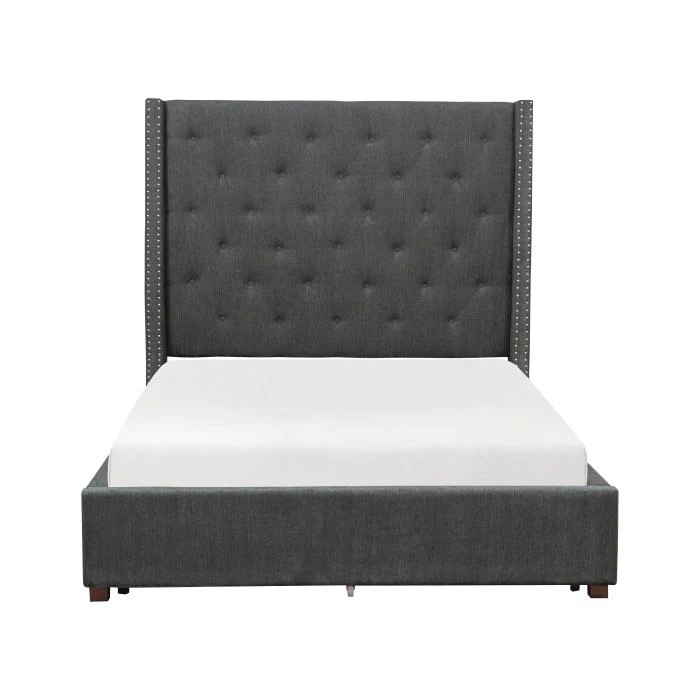 5877KGY-1CK - (2)California King Platform Bed