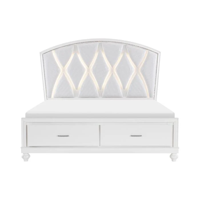 Aria (3) California King Platform Bed with Footboard Storage - Image 5