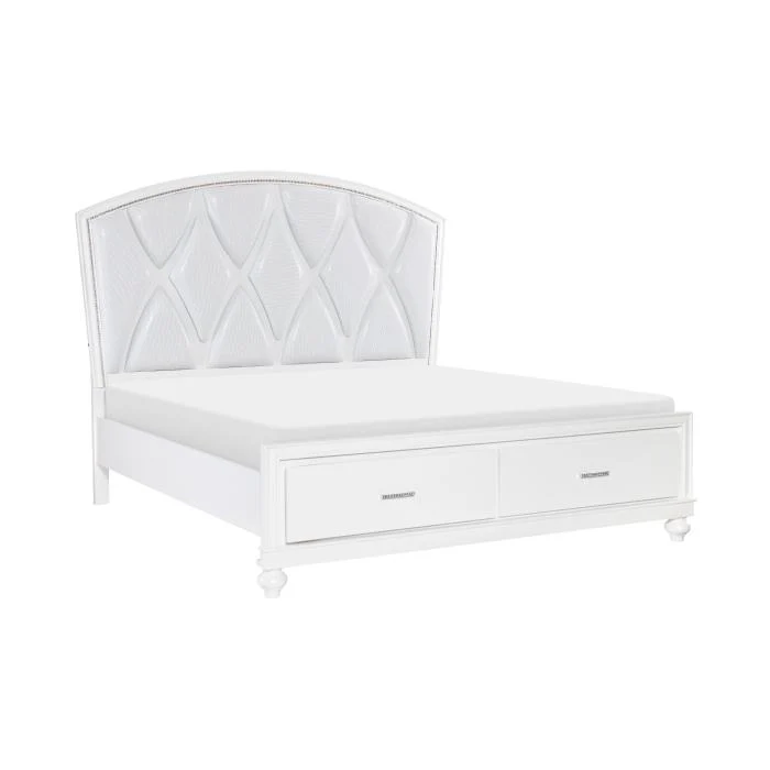 Aria (3) Eastern King Platform Bed with Footboard Storage - Image 2