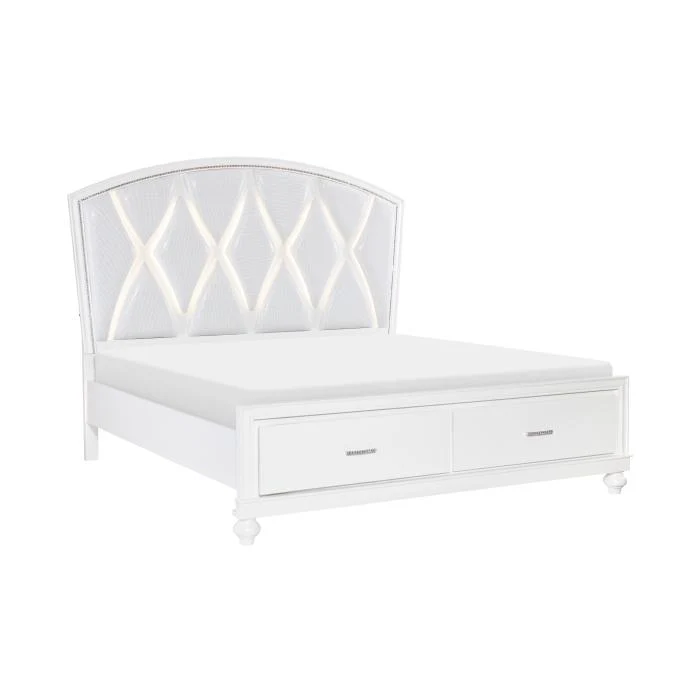 Aria (3) Eastern King Platform Bed with Footboard Storage - Image 6
