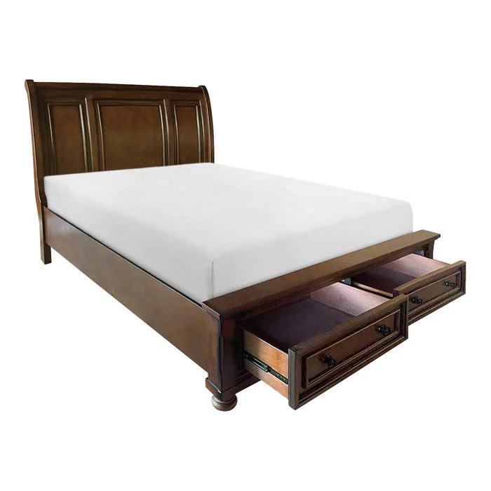 Cumberland (3)California King Sleigh Platform Bed with Footboard Storage - Image 4