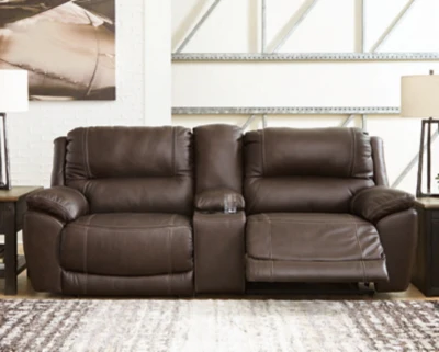 Dunleith Power Reclining Loveseat with Console - Image 2