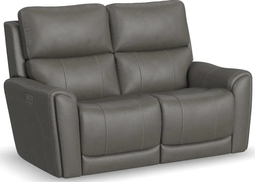 Flexsteel Carter Power Reclining Loveseat with Power Headrests and Lumbar - Image 4