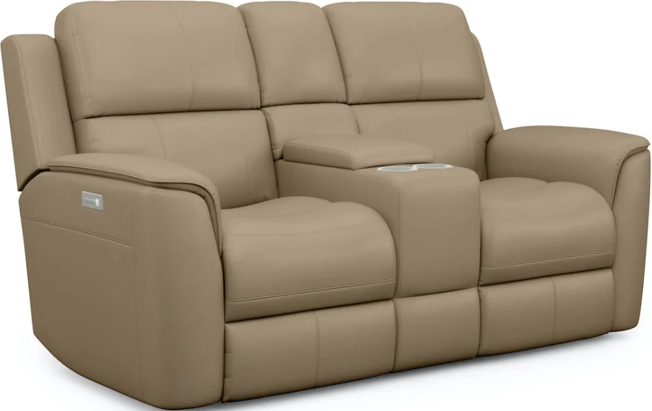 Flexsteel Henry Power Reclining Loveseat with Power Headrests and Lumbar - Image 10