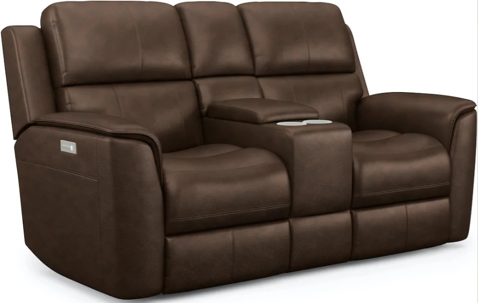 Flexsteel Henry Power Reclining Loveseat with Power Headrests and Lumbar - Image 6
