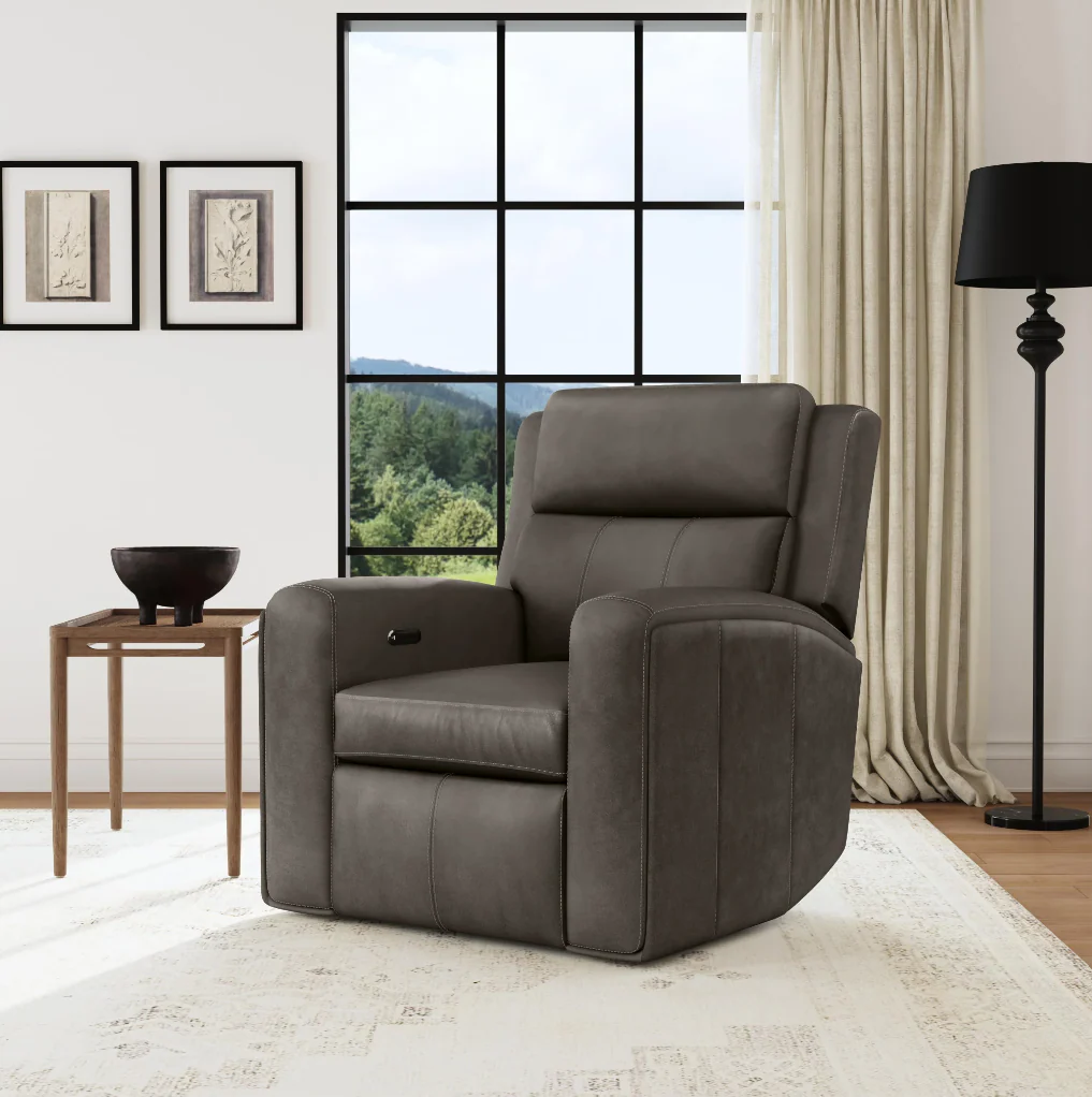 Flexsteel Wyatt Power Recliner with Power Headrests and Lumbar - Image 4