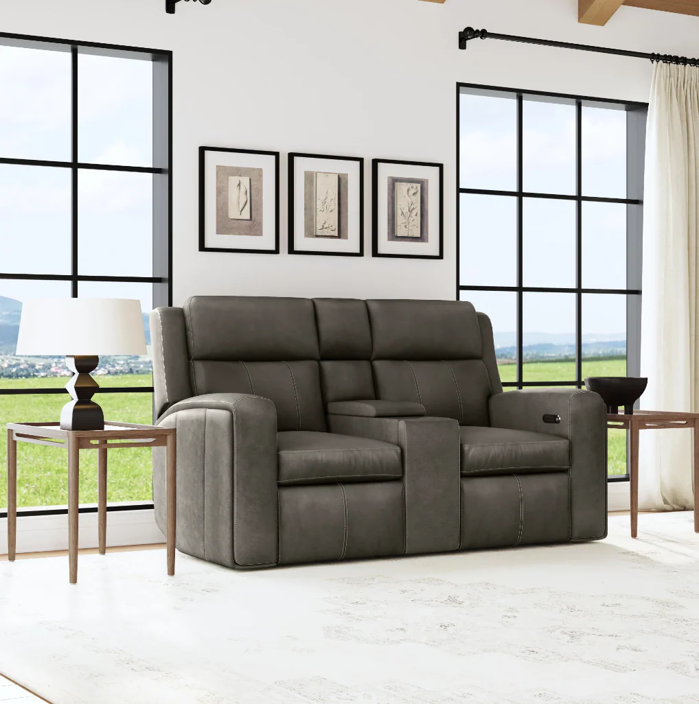 Flexsteel Wyatt Power Reclining Console Loveseat with Power Headrests and Lumbar - Image 4