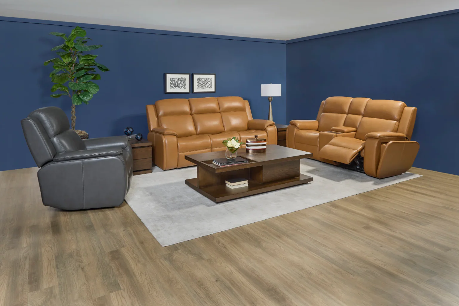 Flexsteel Ziggy Leather Power Recliner with Power Headrest, Lumbar, Heat & Massage - Image 5
