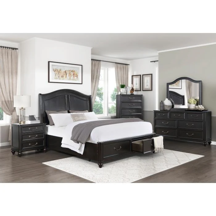 Herman (3) Queen Platform Bed with Footboard Storage - Image 4
