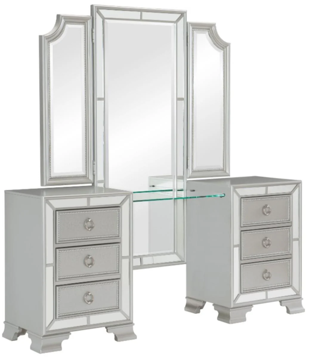Avondale Vanity Dresser with Mirror in Silver 1646-15 - Image 2