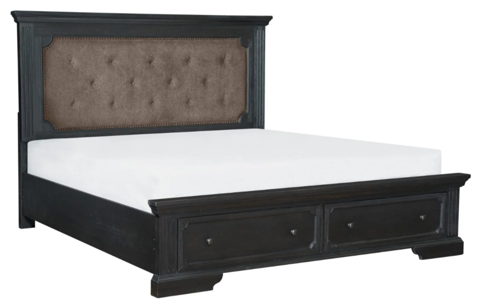 Bolingbrook King Upholstered Storage Platform Bed in Coffee 1647K-1EK - Image 2