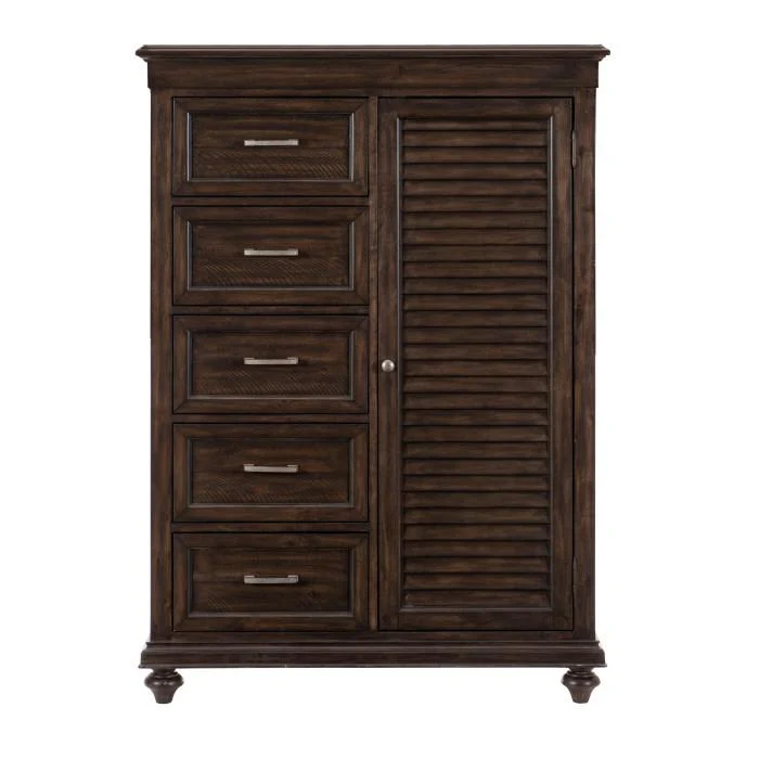 Cardona Queen Panel Bed in Driftwood Charcoal 1689-1