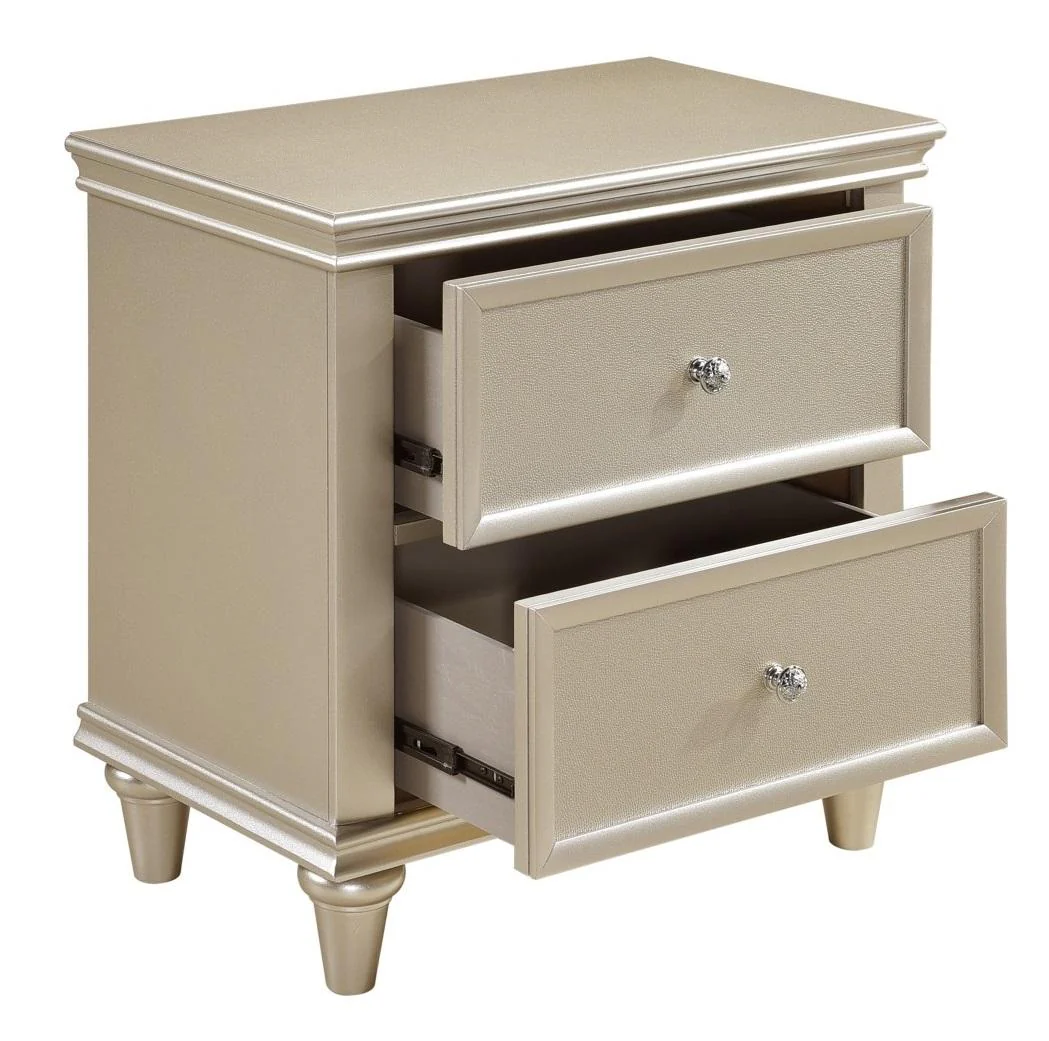 Celandine 2 Drawer Nightstand in Silver 1928-4 - Image 2