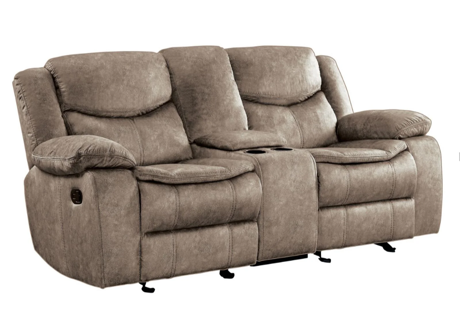 Bastrop Double Glider Reclining Loveseat in Brown 8230FBR-2 - Image 2