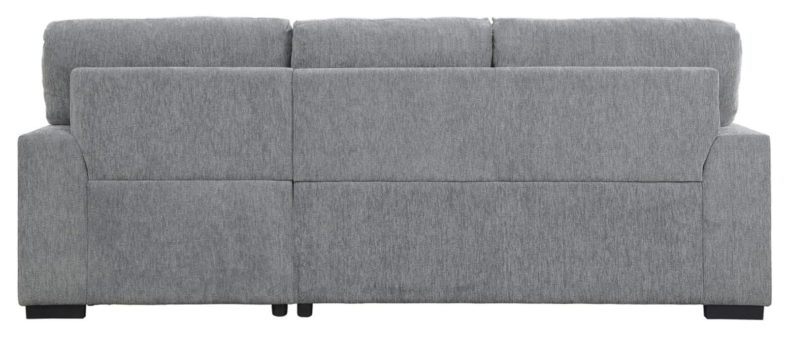 Morelia 2pc Sectional with Pull Out Bed and Right Chaise in Dark Gray 9468DG2RC2L - Image 3