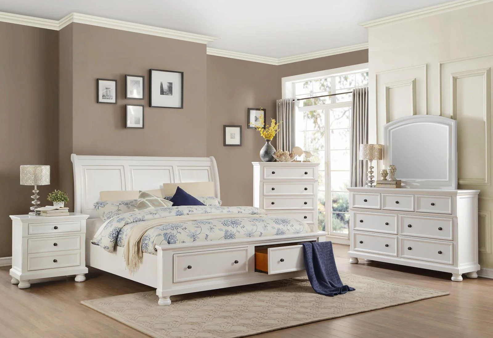 Laurelin 5 Drawer Chest in White 1714W-9 - Image 2