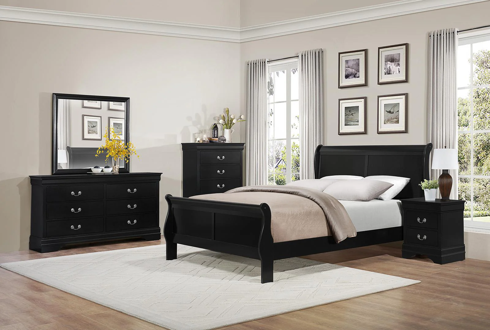 Mayville 6 Drawer Dresser in Black 2147BK-5 - Image 4