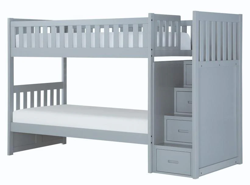 Orion Bunk Bed w/ Reversible Step Storage in Gray B2063SB-1 - Image 2
