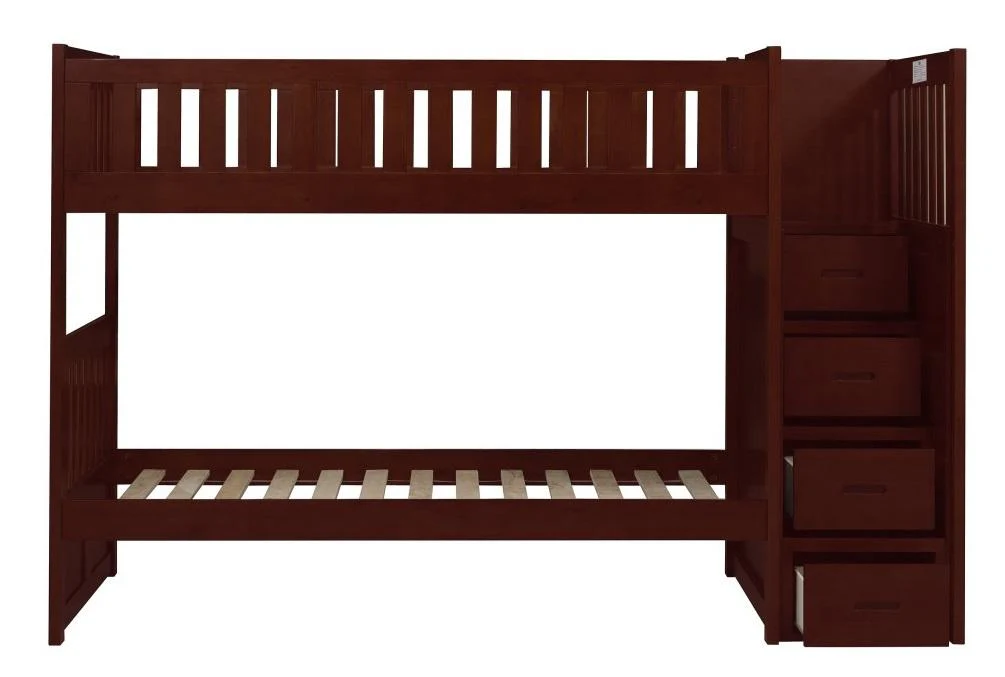 Rowe Bunk Bed w/ Reversible Step Storage in Dark Cherry B2013SBDC-1 - Image 5