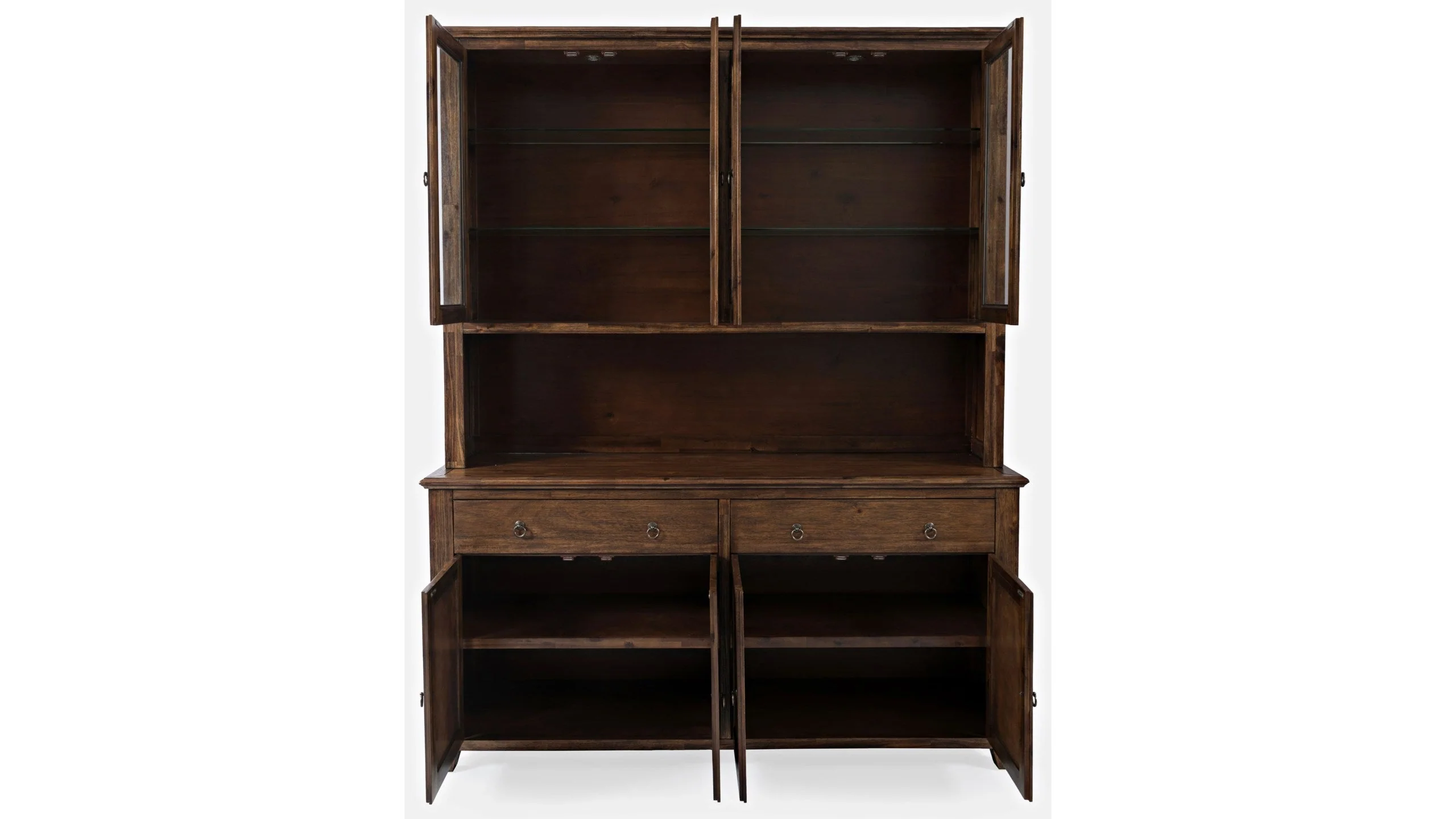 Jofran Bakersfield Hutch with Server in Rich Dark Brown65KT - Image 2