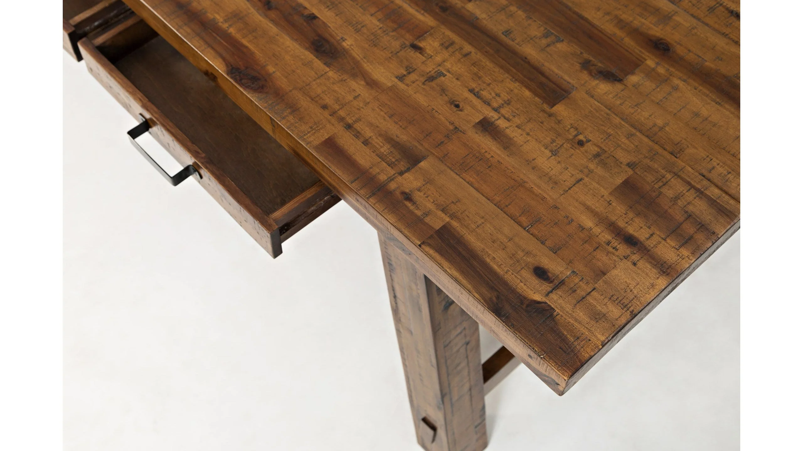 Jofran Cannon Valley Trestle Dining Table in Medium Cool Tones - Image 3