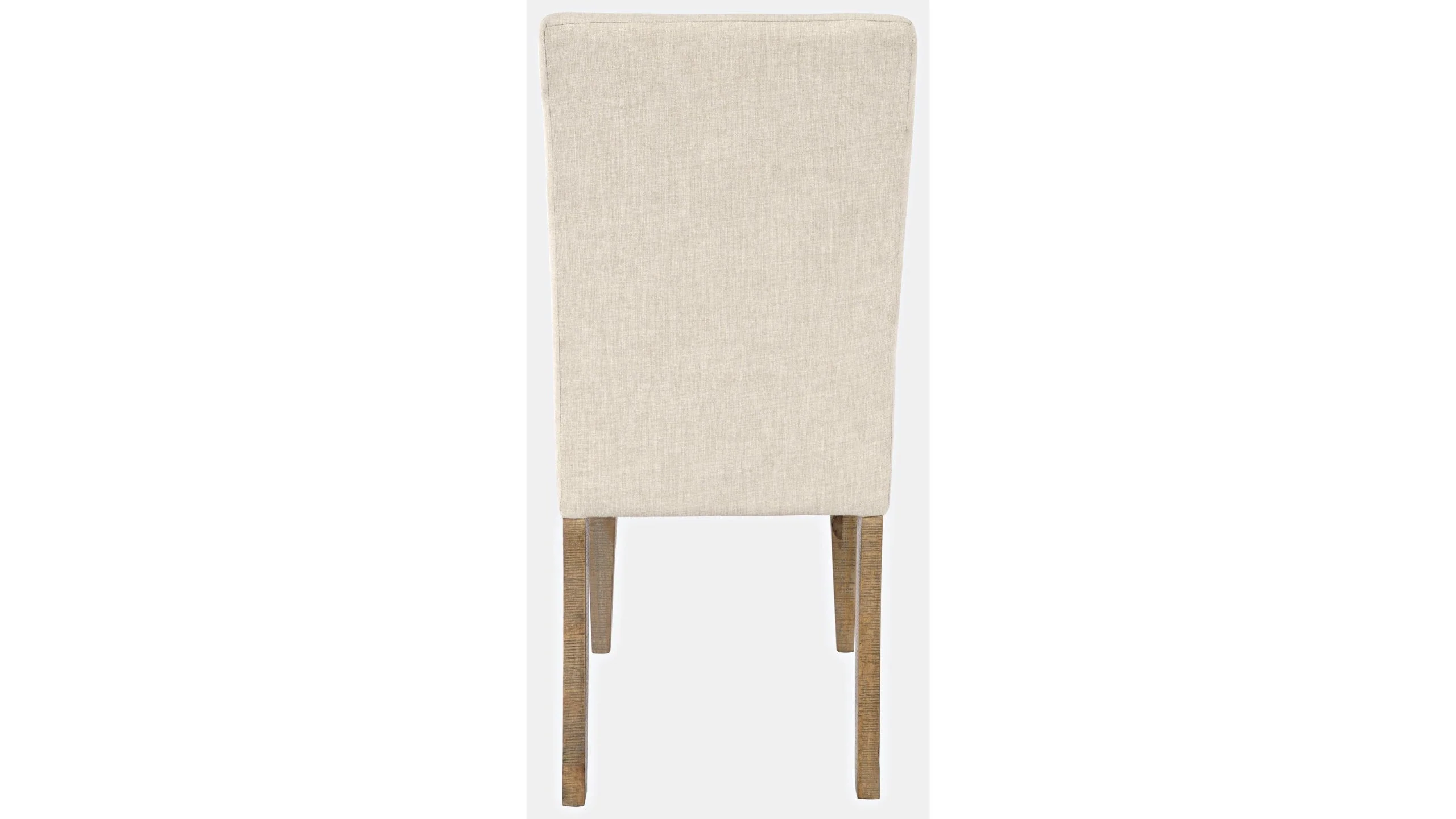 Jofran Carlyle Crossing Upholstered Chair in Cream/Rustic Distressed Pine (Set of 2) - Image 4