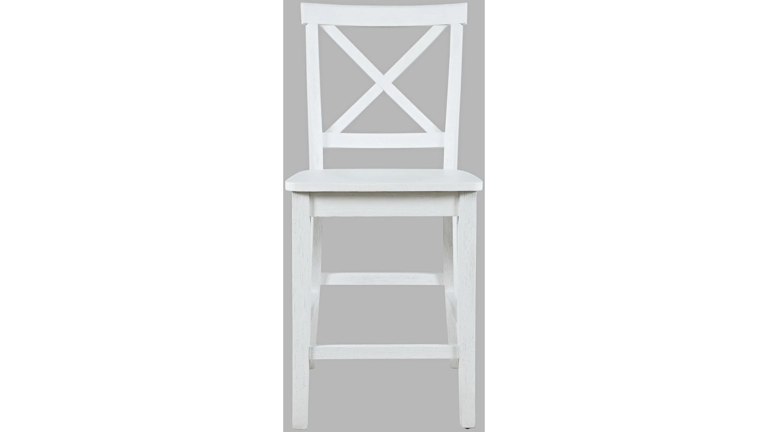 Jofran Eastern Tides X Back Counter Stool in Blanc (Set of 2) - Image 2