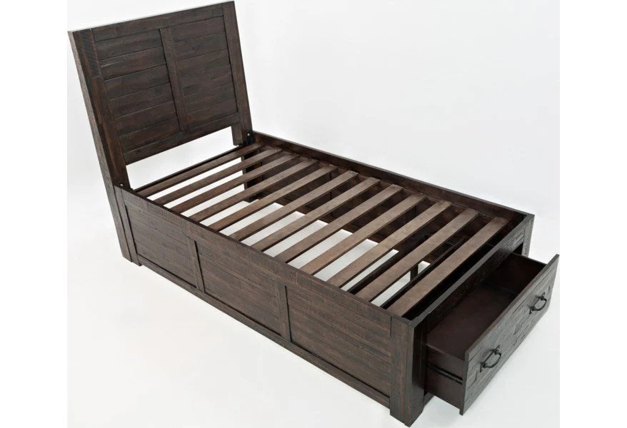 Jofran Jackson Lodge Twin Panel Storage Bed in Distressed - Image 2