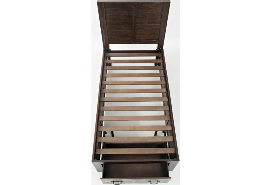 Jofran Jackson Lodge Twin Panel Storage Bed in Distressed - Image 3