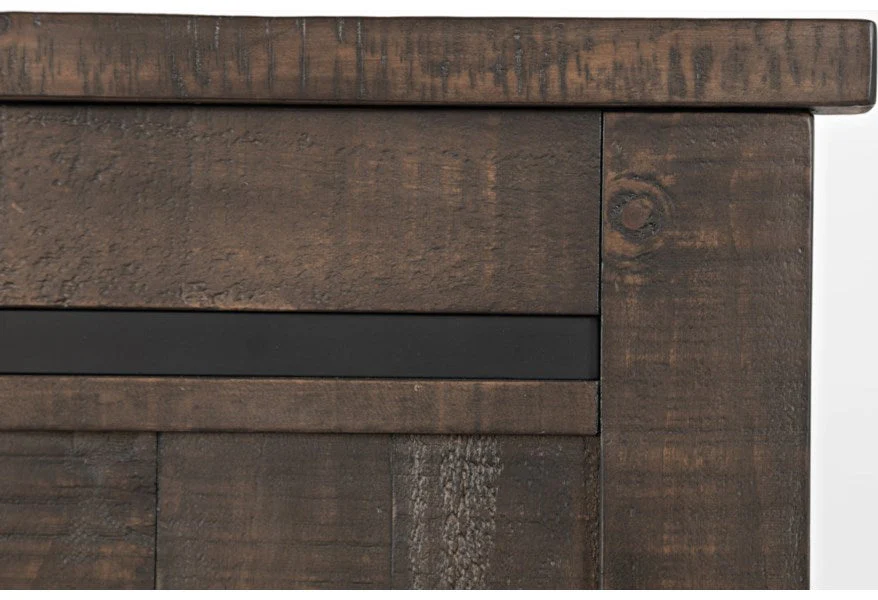 Jofran Madison County King Panel Bed in Barnwood - Image 4
