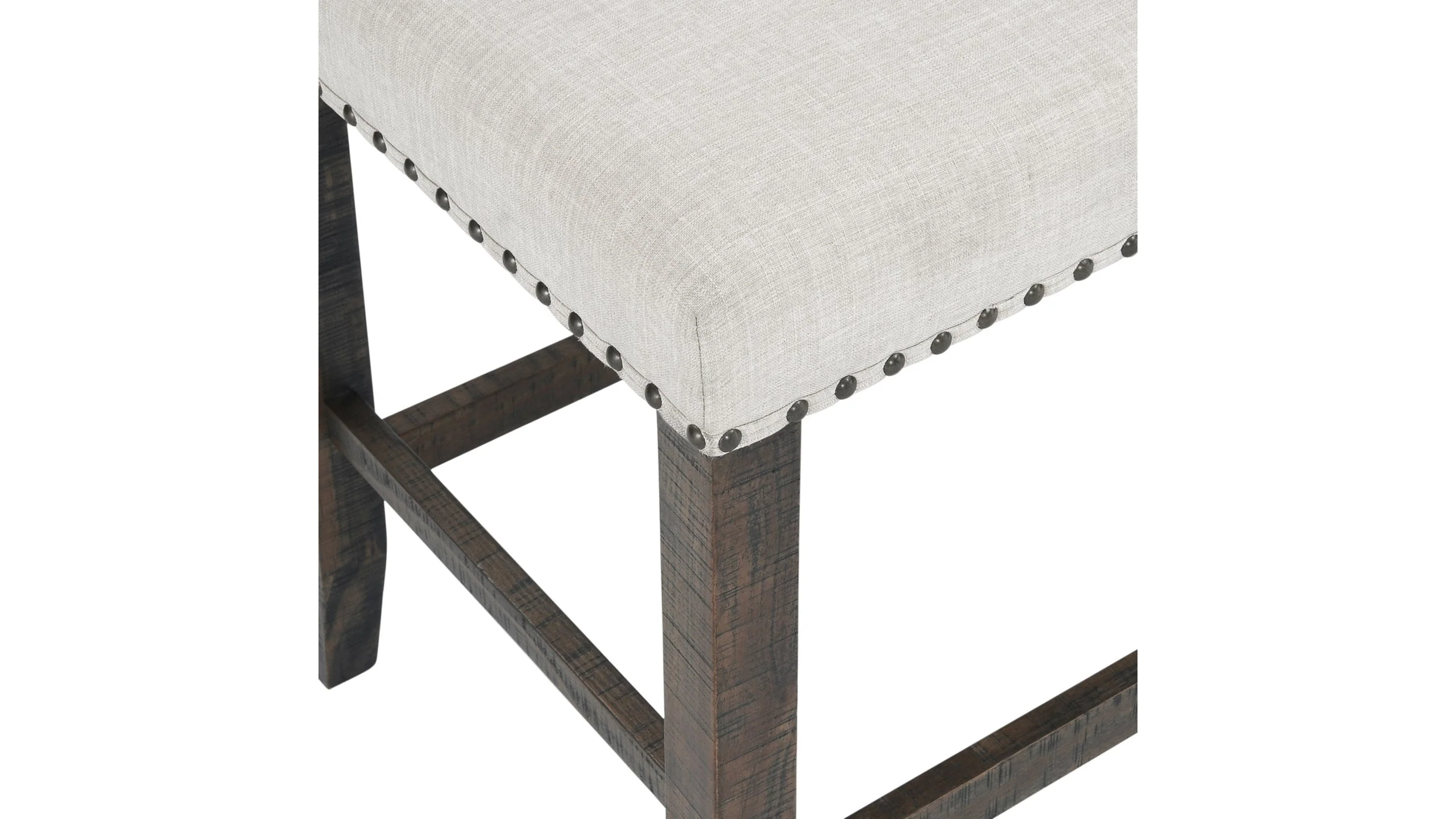 Jofran Willow Creek Counter Height Bench in Cream/Rich Distressed - Image 4