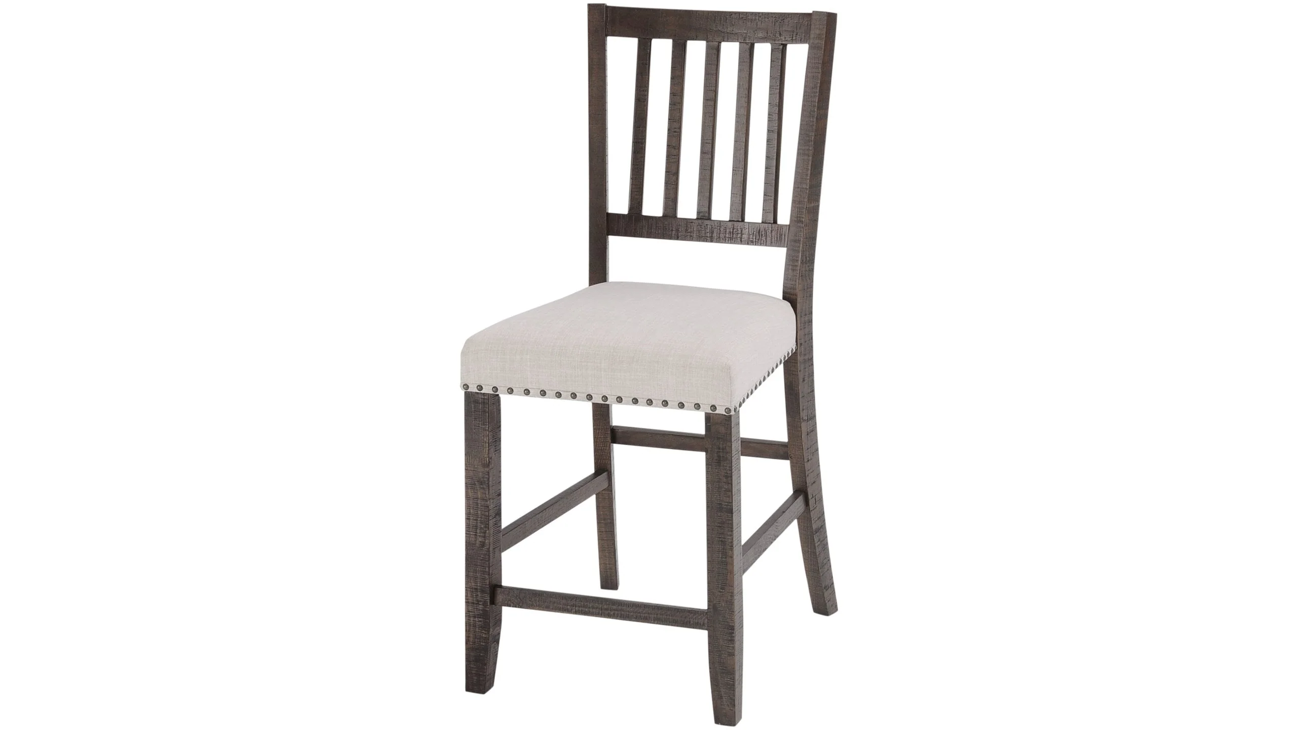 Jofran Willow Creek Slatback Counter Height Stool in Cream/Rich Distressed (Set of 2) - Image 3