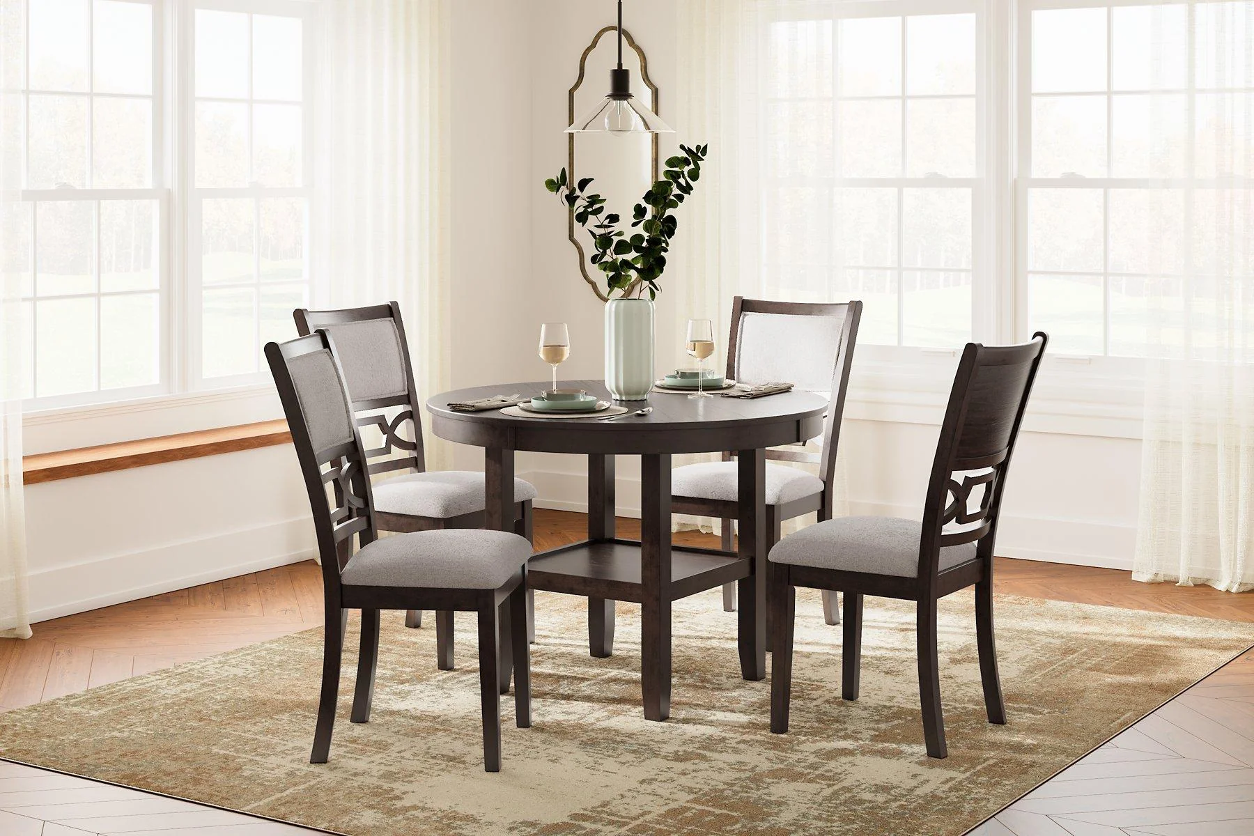 Langwest Dining Table and 4 Chairs (Set of 5) - Image 2