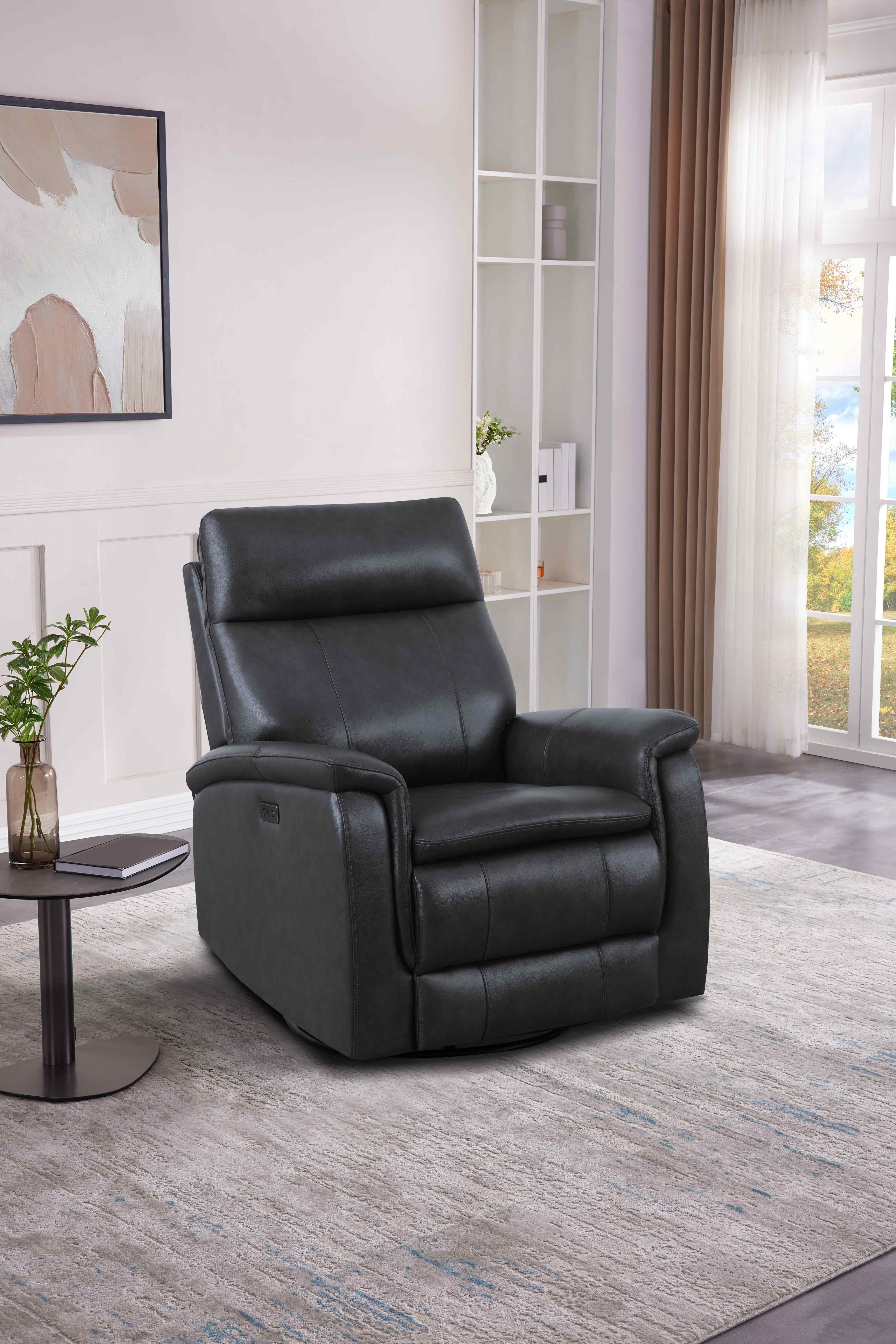 Logan Creek Leather Recliner - Power or Swivel