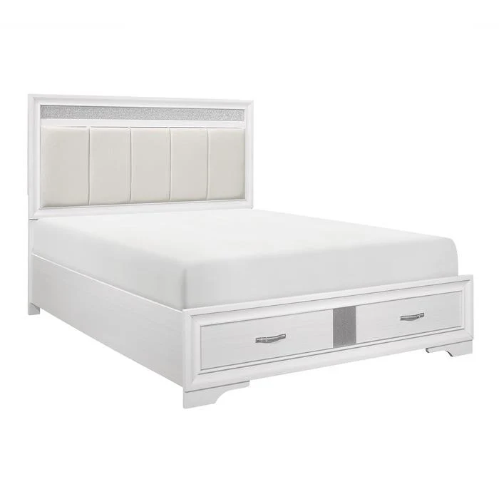 Luster (3) California King Platform Bed with Footboard Storage - Image 8