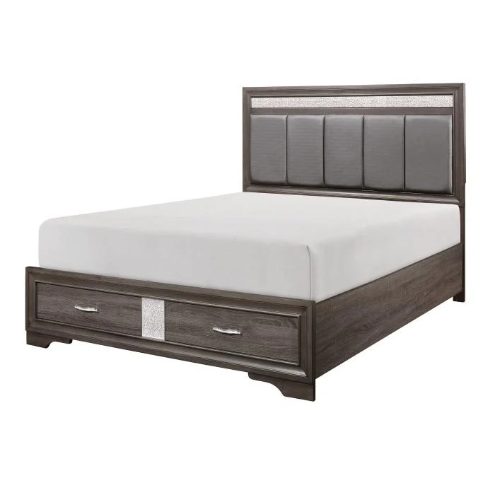Luster (3) Eastern King Platform Bed with Footboard Storage - Image 5