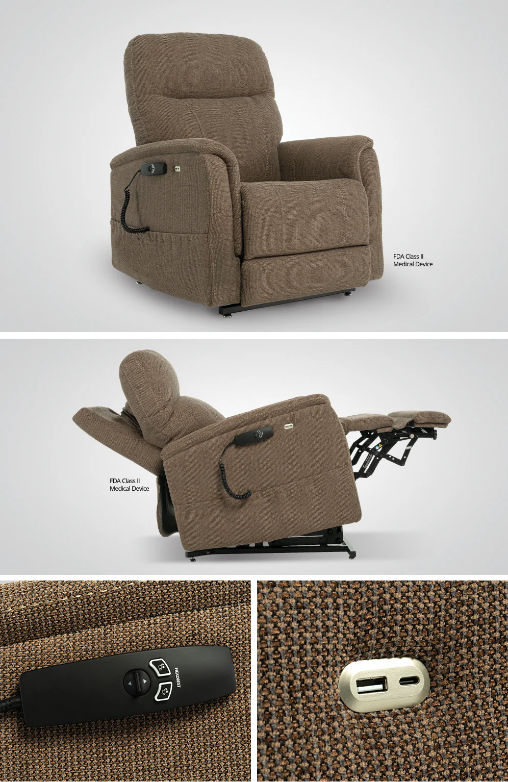 Mega Motion MM-6420 Lift Chair w/Adjustable Headrest - Image 4