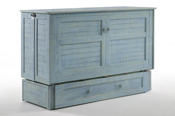 Murphy Bed Poppy - Brushed Driftwood, White Bark, Blizzard, and Skye. - Image 3