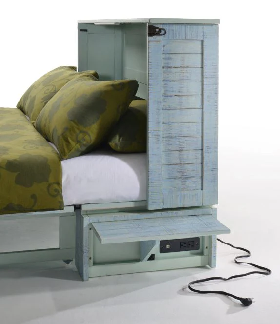 Murphy Bed Poppy - Brushed Driftwood, White Bark, Blizzard, and Skye. - Image 5