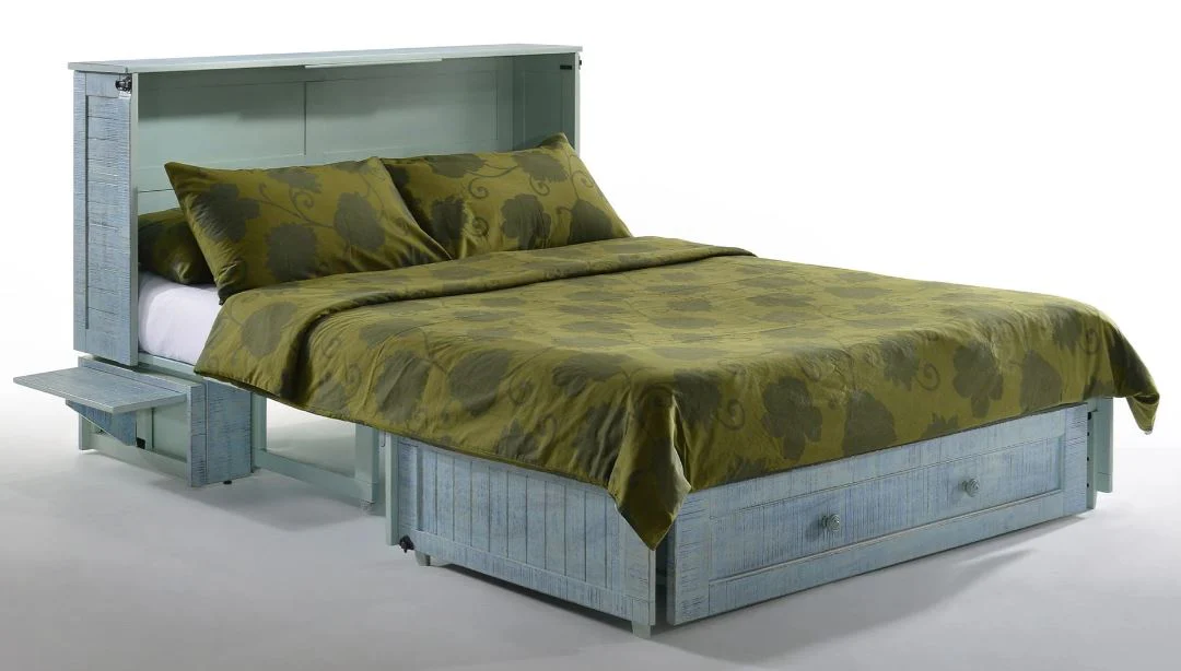Murphy Bed Poppy - Brushed Driftwood, White Bark, Blizzard, and Skye. - Image 6