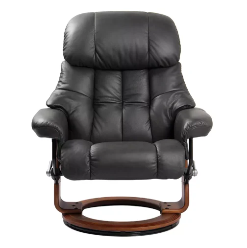 Nicholas - Leather Stressless Recliner with Ottoman by Benchmaster - Image 6