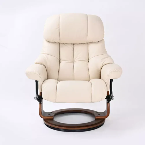 Nicholas - Leather Stressless Recliner with Ottoman by Benchmaster - Image 9