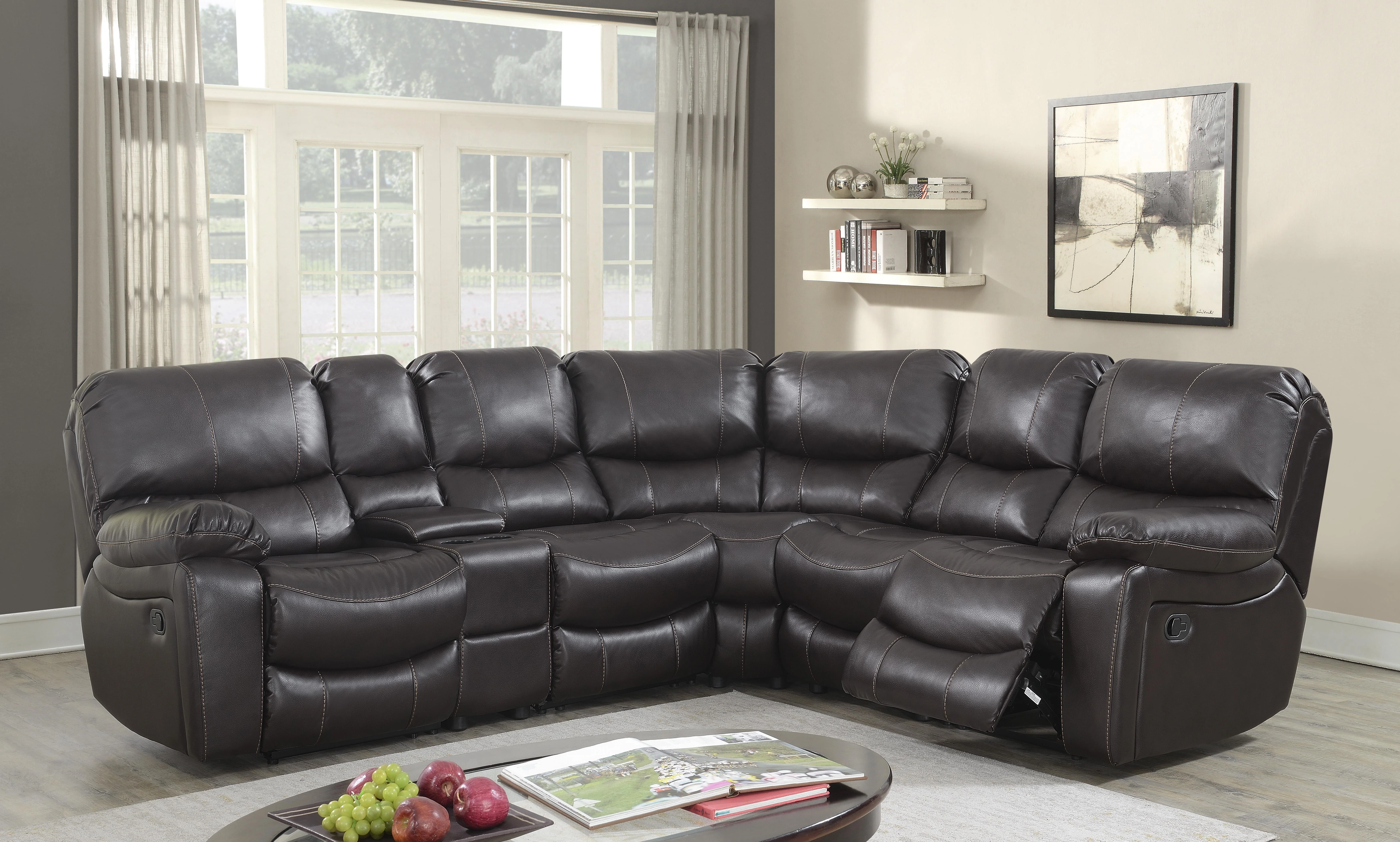 RAMSEY M6054 6 PC SECTIONAL W/ 2 ARMLESS CHAIRS - Image 2