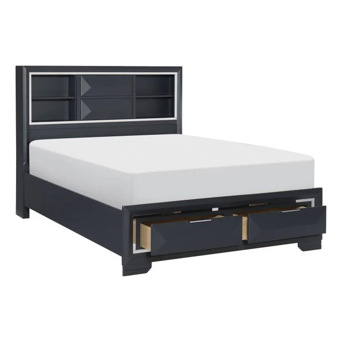 Rosemont (3) California King Platform Bed with Footboard Storage - Image 3