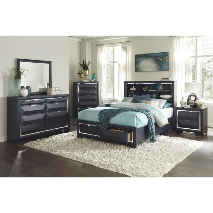 Rosemont (3) California King Platform Bed with Footboard Storage - Image 6