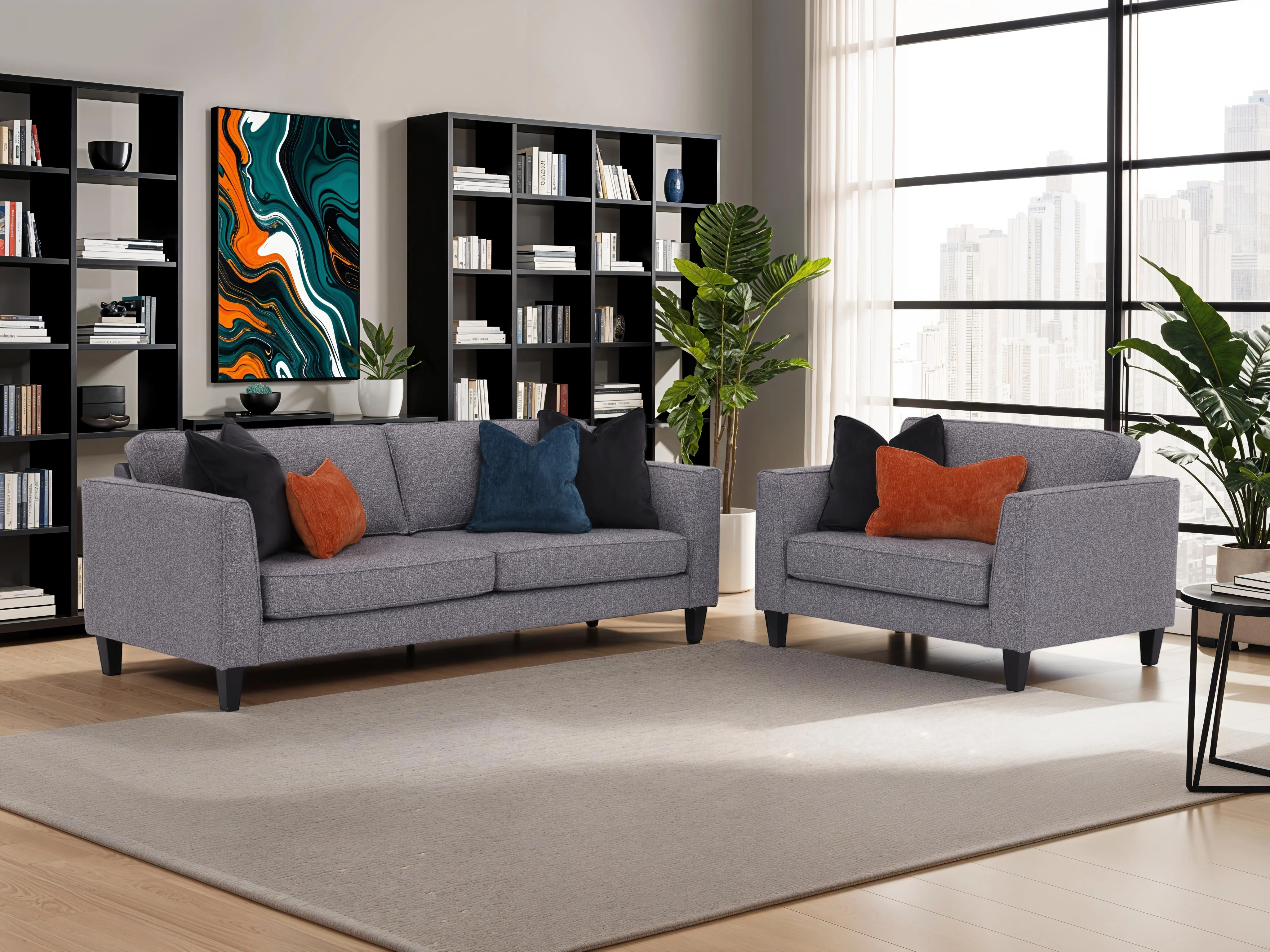 Stanton 592 Sofa - Shown in Tigris Fog Vintage - Image 3