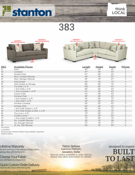 Stanton 383 Sectional - Shown in Stellar Sand - Image 4