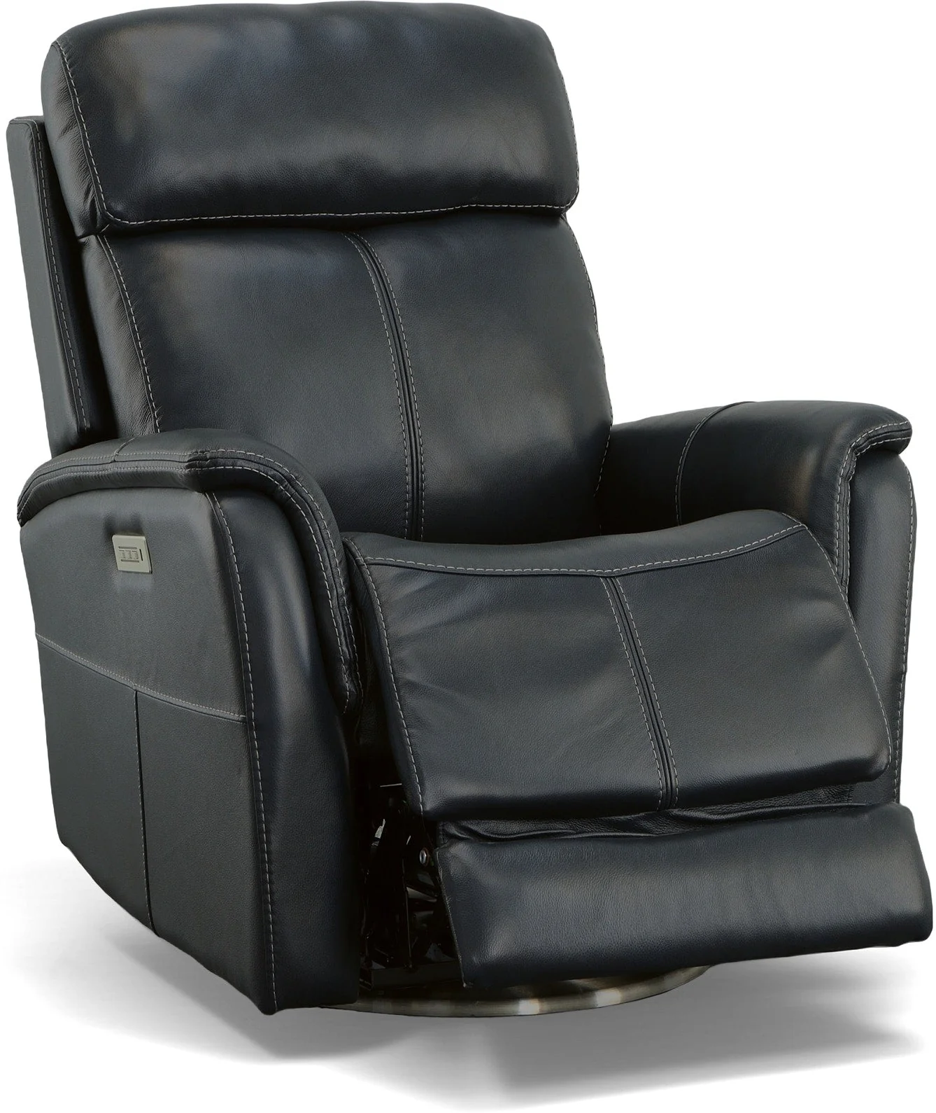 View Swivel Power Recliner with Power Headrest & Lumbar - Image 4